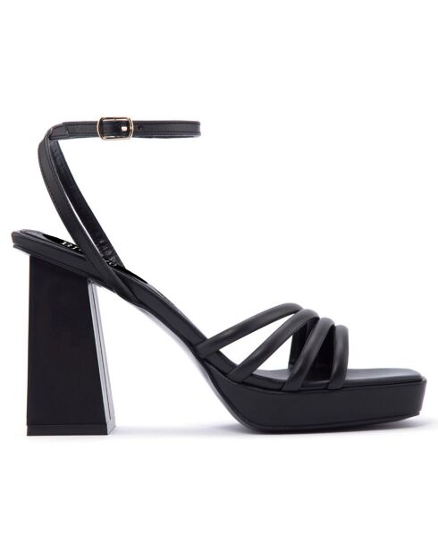 Sandales à talon Pise noires  - Talon 9 cm
