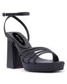 Sandales à talon Pise noires  - Talon 9 cm