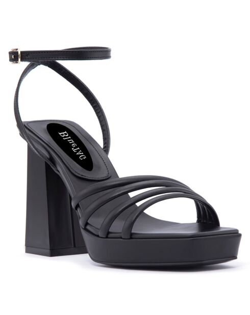 Sandales à talon Pise noires  - Talon 9 cm