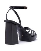 Sandales à talon Pise noires  - Talon 9 cm