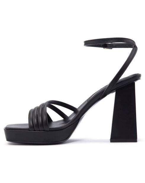 Sandales à talon Pise noires  - Talon 9 cm