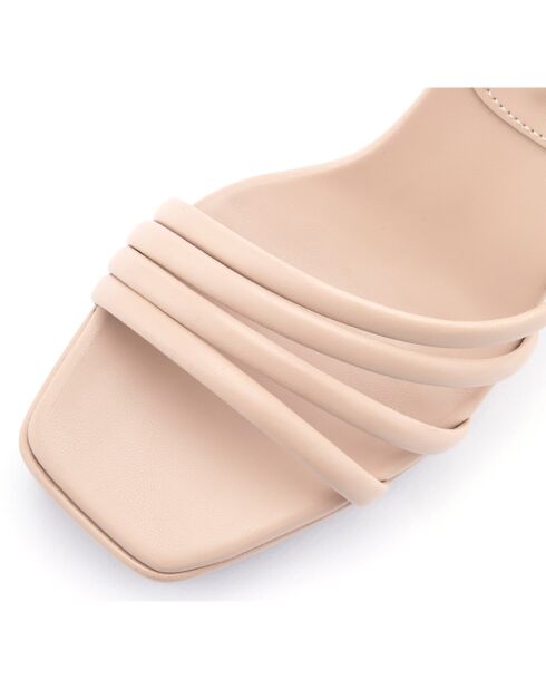 Sandales à talon Pise beiges  - Talon 9 cm