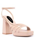 Sandales à talon Pise beiges  - Talon 9 cm