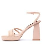Sandales à talon Pise beiges  - Talon 9 cm