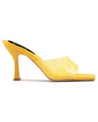 Mules à talon Plaisance jaunes - Talon 8 cm