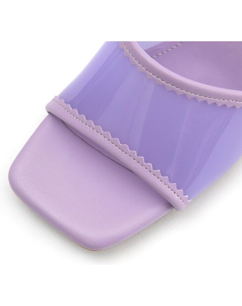 Mules à talon Lecce violette