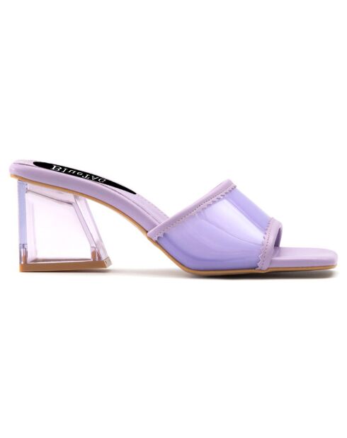 Mules à talon Lecce violette