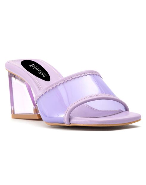 Mules à talon Lecce violette