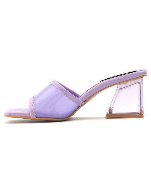 Mules à talon Lecce violette