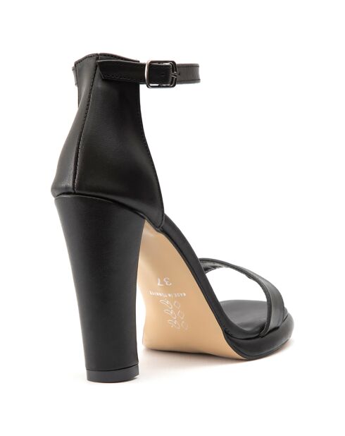 Sandales à talon Fiumicino noires - Talon 11 cm