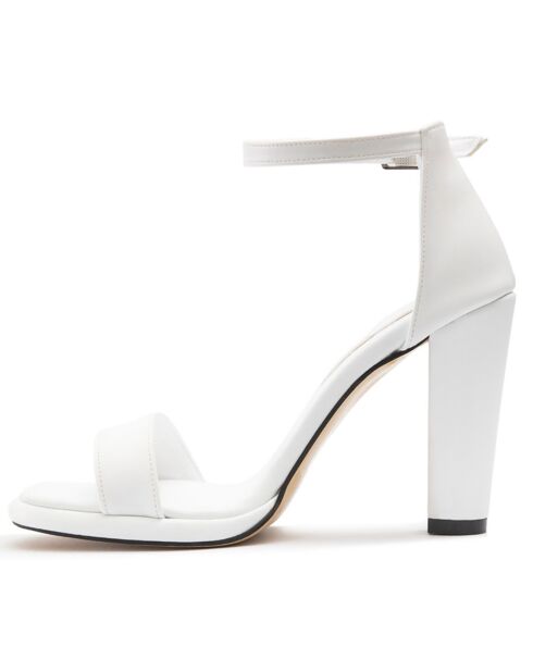 Sandales à talon Fiumicino blanches - Talon 11 cm