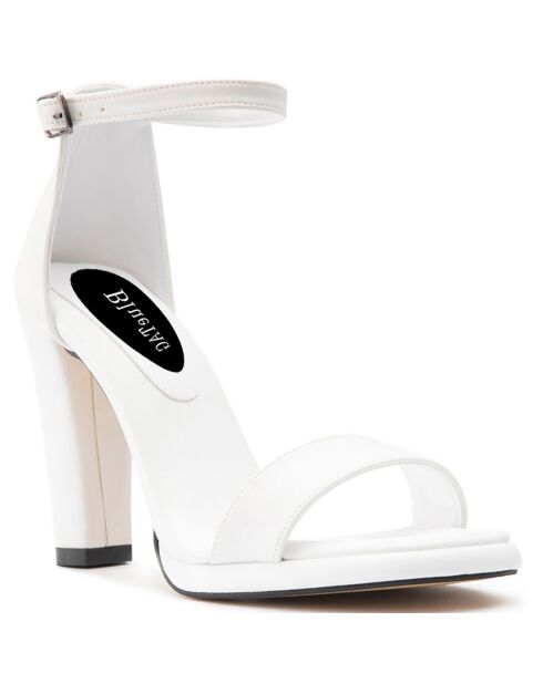 Sandales à talon Fiumicino blanches - Talon 11 cm