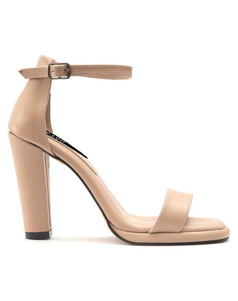 Sandales à talon Fiumicino nudes - Talon 11 cm