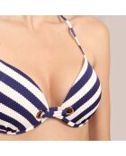 Maillot de bain 2 Pièces push-up Sailor bleu marine