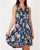 Robe Hawaii sans manches marine
