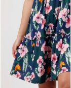 Robe Hawaii sans manches marine