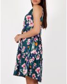 Robe Hawaii sans manches marine