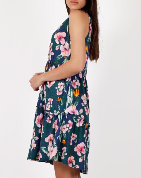 Robe Hawaii sans manches marine