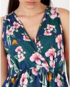 Robe Hawaii sans manches marine