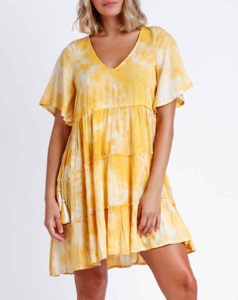 Gele Tie & Dye jurk