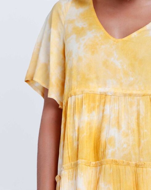 Robe Tie & Dye jaune