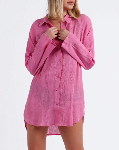 Chemise de plage fuchsia