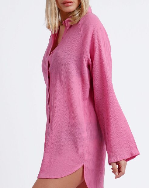 Chemise de plage fuchsia