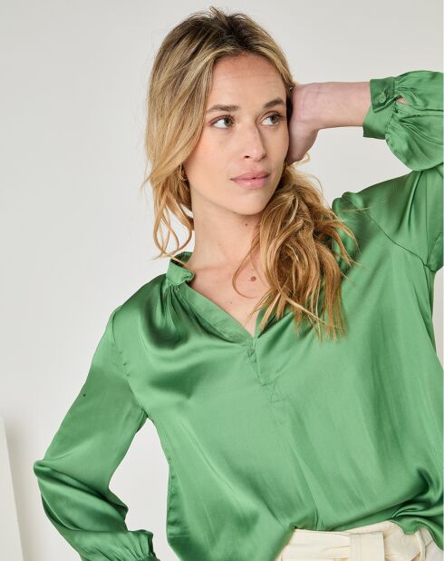 Top Chloe vert foncé