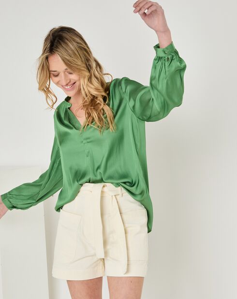 Top Chloe vert foncé