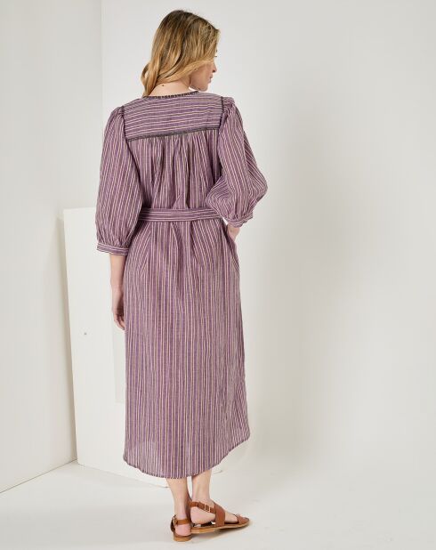 Robe en Coton & Lin Diane violette