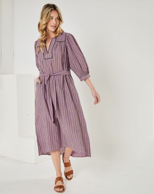 Robe en Coton & Lin Diane violette