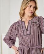 Robe en Coton & Lin Diane violette