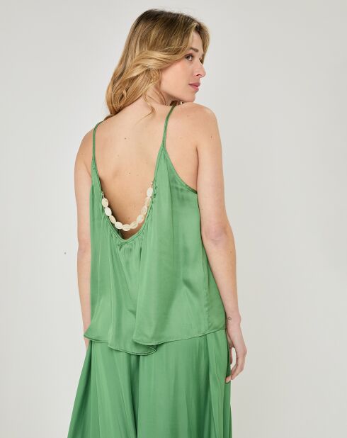 Dunkelgrünes Top Ines