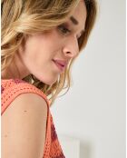 Pull sans manches Aurore orange