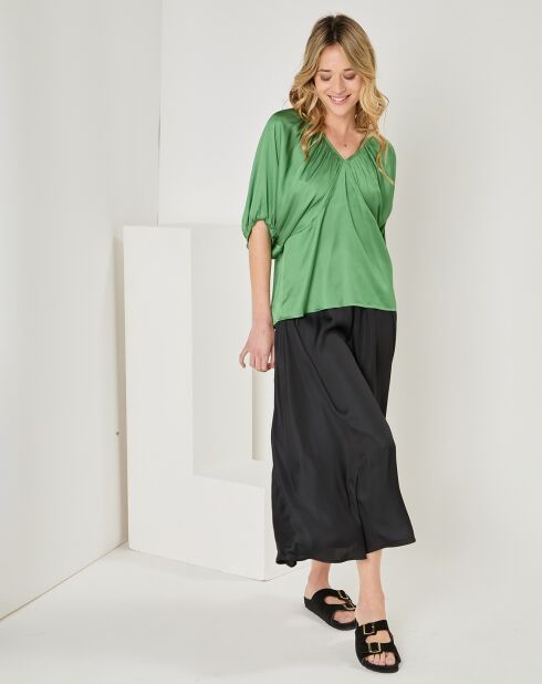 Top Marion vert foncé