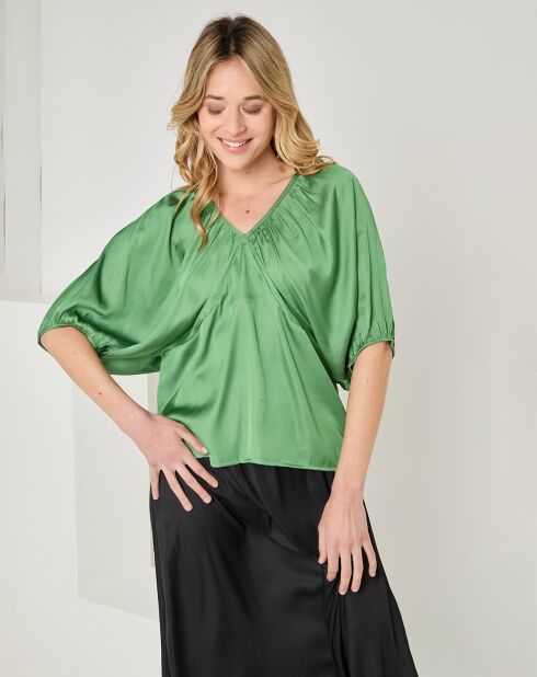Top Marion vert foncé
