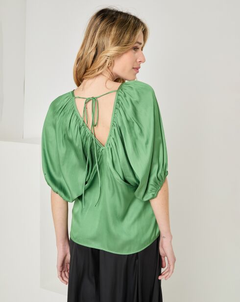 Top Marion vert foncé