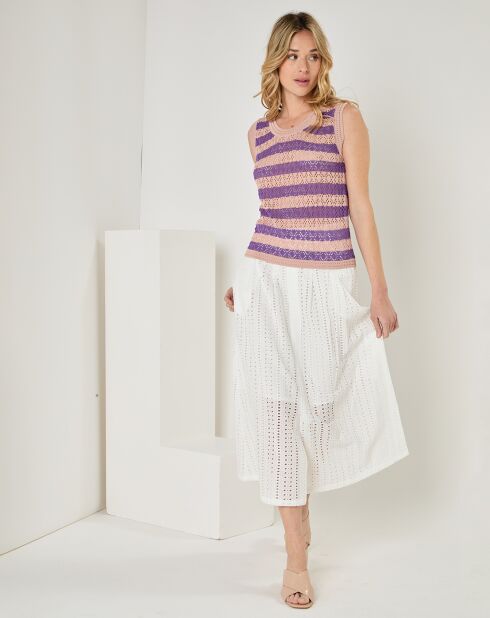 Pull sans manches Aurore violet
