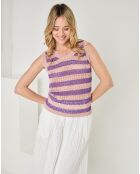 Pull sans manches Aurore violet