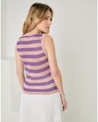 Pull sans manches Aurore violet
