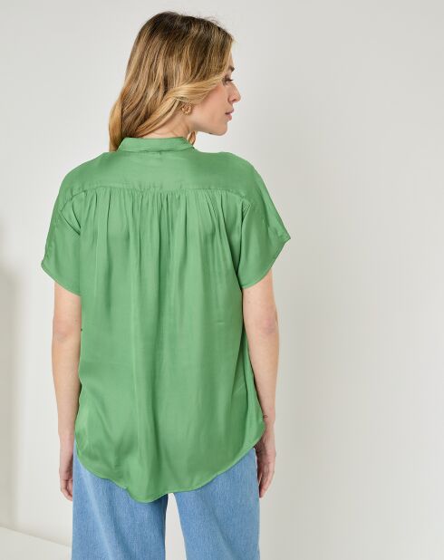 Top Camille vert foncé