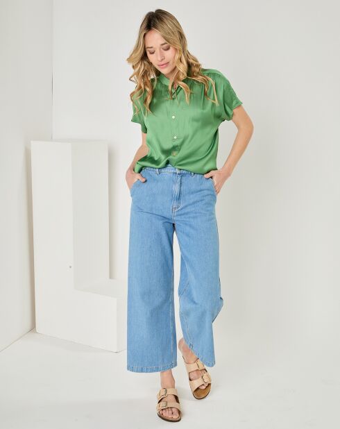 Top Camille vert foncé