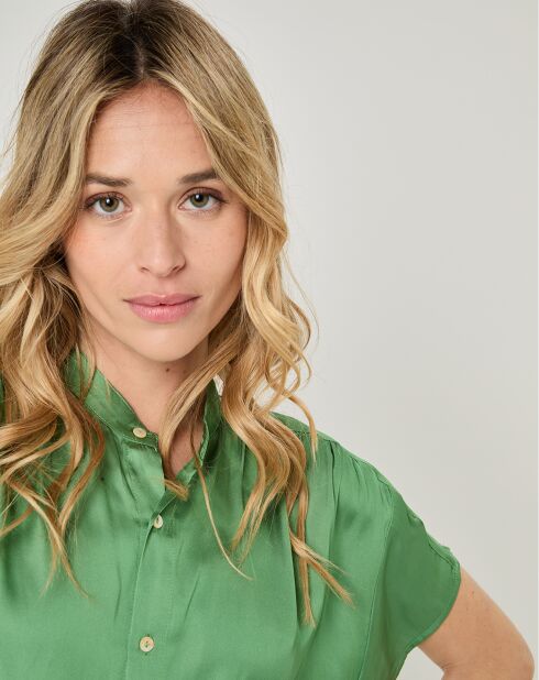 Donkergroene top Camille