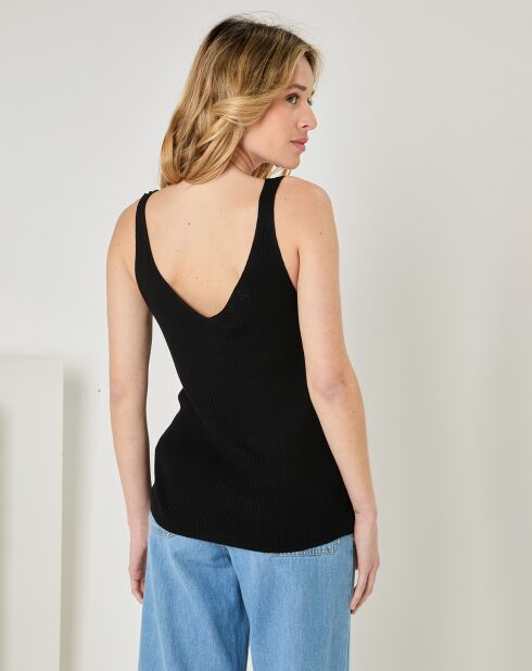 Top en Coton & Cachemire Lea noir