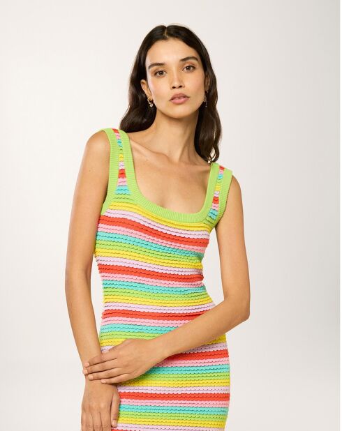 Robe Midi Ecaille Arc-en-ciel rainbow