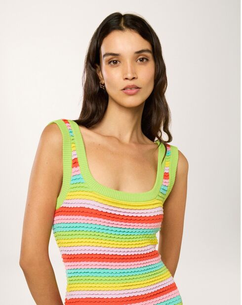 Robe Midi Ecaille Arc-en-ciel rainbow