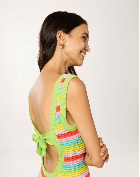 Robe Midi Ecaille Arc-en-ciel rainbow