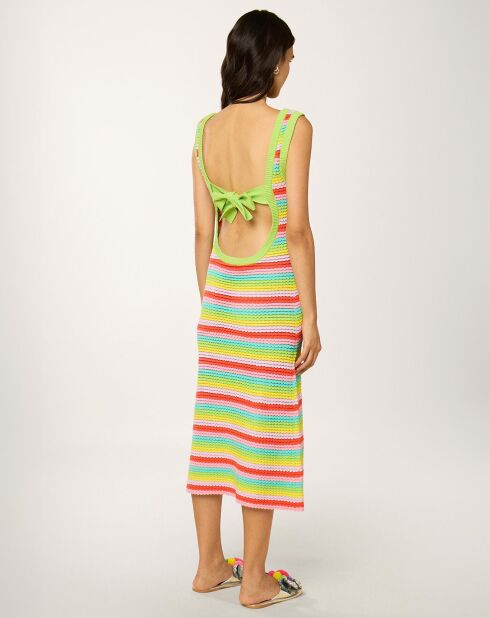 Robe Midi Ecaille Arc-en-ciel rainbow
