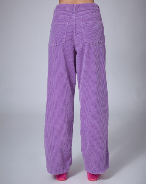 Pantalon en Velours côtelé Baggy     parme