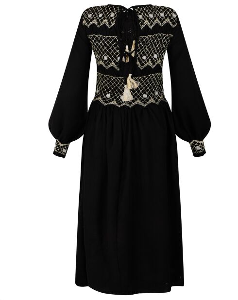 Robe 100% Laine Baptême     noire
